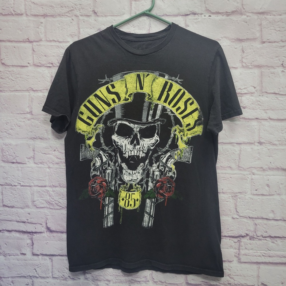Guns N' Roses Graphic Skull T-Shirt‎ M Retro Grunge Rock Band Streetwear Goth